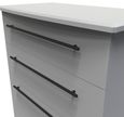Beverley Grey 4 Drawer Deep Chest