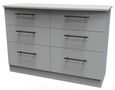 Beverley Grey 6 Drawer Midi Chest