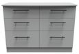 Beverley Grey 6 Drawer Midi Chest
