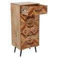 Boho Chest - 5 Drawer - Narrow - Mango Wood