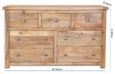 Bombay Solid Mango Wood 7 Drawer Wide Chest