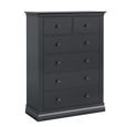Bordeaux Chest - 2+4 Drawer - Charcoal