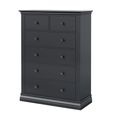 Bordeaux Chest - 2+4 Drawer - Charcoal