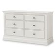 Bordeaux Wide Chest - 6 Drawer - Cotton