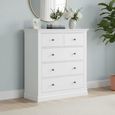 Bordeaux Chest - 2+3 Drawer - White