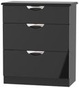 Camden Black Gloss 3 Drawer Deep Chest