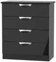 Camden Black Gloss 4 Drawer Chest