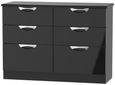 Camden Black Gloss 6 Drawer Midi Chest