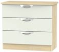 Camden Cashmere and Oak Effect 3 Drawer Small Chest