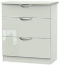 Camden Gloss Cashmere 3 Drawer Deep Chest