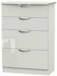 Camden Gloss Cashmere 4 Drawer Deep Chest