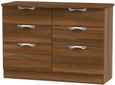 Camden Walnut Effect 6 Drawer Midi Chest