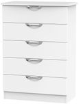 Camden White 5 Drawer Chest