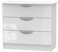 Camden White Gloss 3 Drawer Small Chest