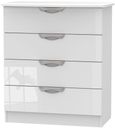 Camden White Gloss 4 Drawer Chest