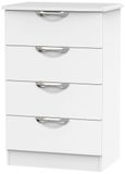 Camden White Matt 4 Drawer Midi Chest