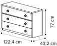 Nabucco Chest - 3 Drawer - Silver Birch
