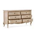 Camille Chest of Drawers - 6 Drawer - Wide - French Style - Oak
