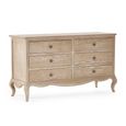 Camille Chest of Drawers - 6 Drawer - Wide - French Style - Oak