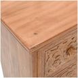 Carved Mango Wood 4 Drawer Chest