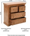 Carved Mango Wood 4 Drawer Chest