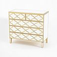 Casablanca Mirrored Gold Trim 3+2 Drawers Chest