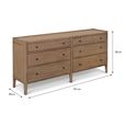 Chesterton Double Chest of Drawers Natural Rattan