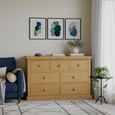 Churchill Waxed Pine 4+3 Drawer Wide Chest