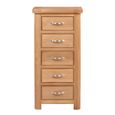 Clarion Chest - 5 Drawer - Tall - Oak