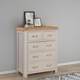 Clarion Chest - 2+3 Drawer - Oak and Grey