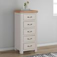 Clarion Chest - 5 Drawer - Tall - Oak and Grey