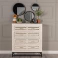 Clearance - Geo White Mirrored Chest of Drawer - 4 Drawer - Brand New Item
