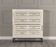 Clearance - Geo White Mirrored Chest of Drawer - 4 Drawer - Brand New Item