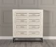 Clearance - Geo White Mirrored Chest of Drawer - 4 Drawer - Brand New Item