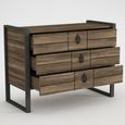 Clearance - Lorena Walnut and Black Chest
