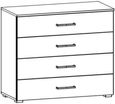 Clearance - Rauch Quadra Metallic Grey 4 Drawer Wide Chest - FSS15974