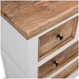Coastal White and Wood 4 Drawer Chest