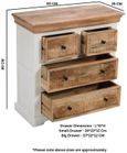 Coastal White and Wood 4 Drawer Chest