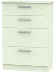 Contrast Cream 4 Drawer Deep Chest