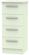 Contrast Cream 4 Drawer Narrow Chest