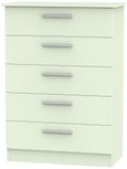Contrast Cream 5 Drawer Chest