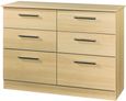 Contrast Elm Wood 6 Drawer Midi Chest