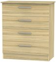 Contrast Modern Oak 4 Drawer Chest