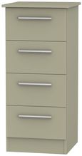 Contrast Mushroom 4 Drawer Narrow Chest