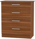 Contrast Noche Walnut 4 Drawer Chest