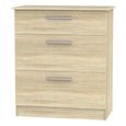 Contrast Oak Effect 3 Drawer Deep Chest