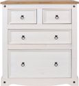 Corona White Mexican Pine 2+2 Drawer Chest