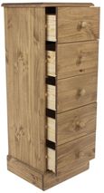 Cotswold Pine 5 Drawer Narrow Chest