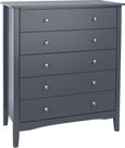 Como Blue Painted 5 Drawer Chest