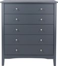 Como Blue Painted 5 Drawer Chest